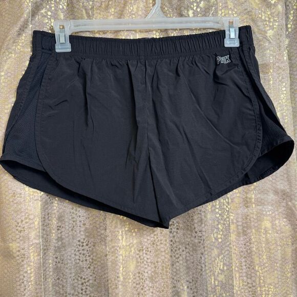 PINK Victorias Secret Black Built In Liner Active Shorts Large - Picture 1 of 6